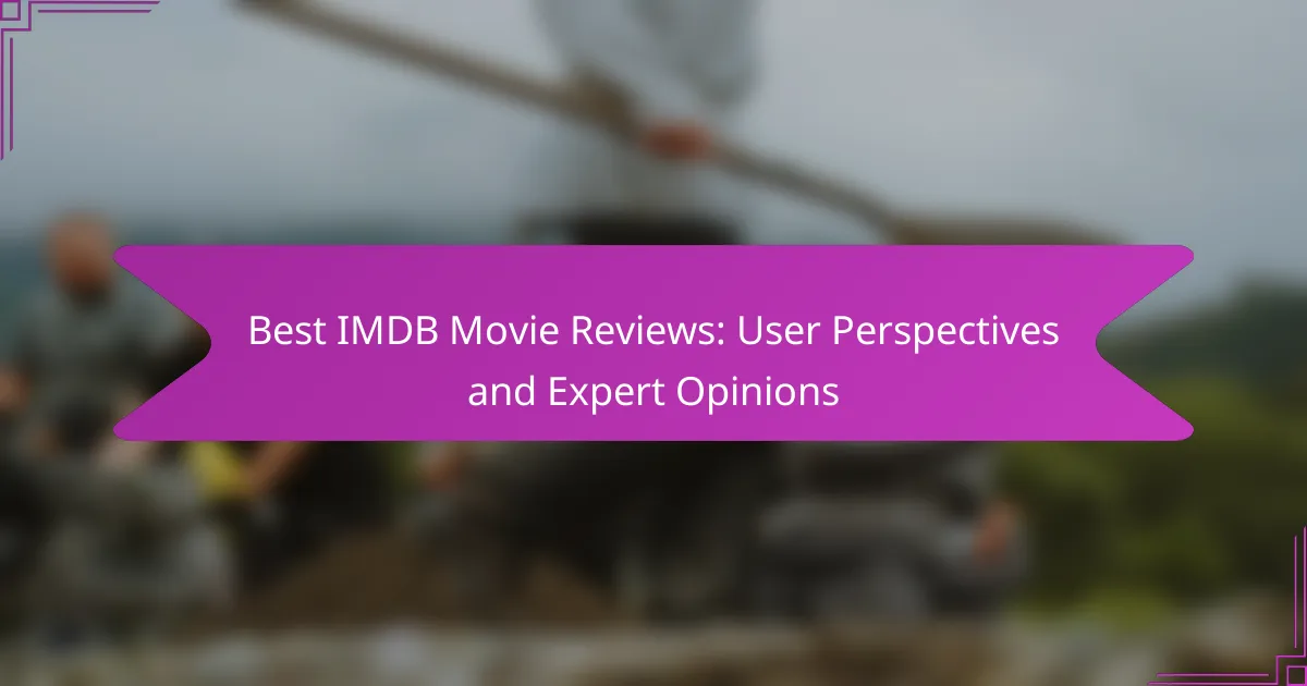 Best IMDB Movie Reviews: User Perspectives and Expert Opinions