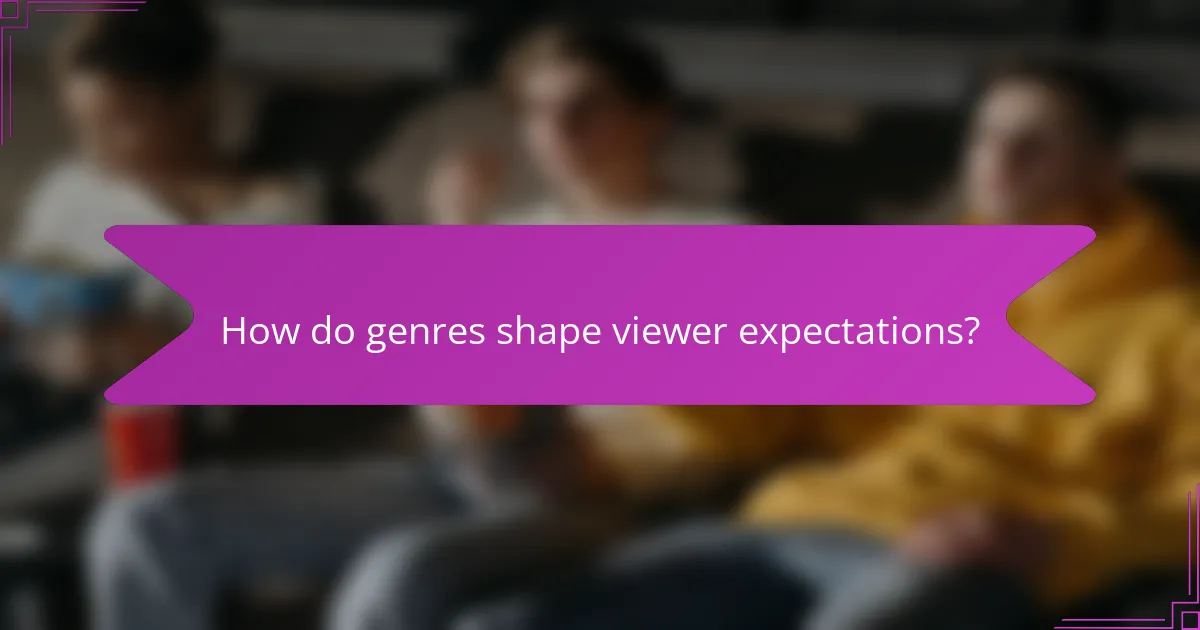 How do genres shape viewer expectations?