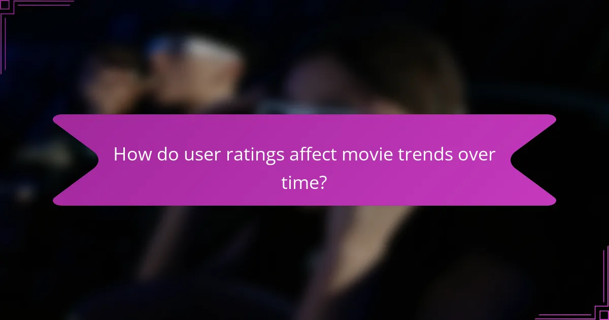 How do user ratings affect movie trends over time?