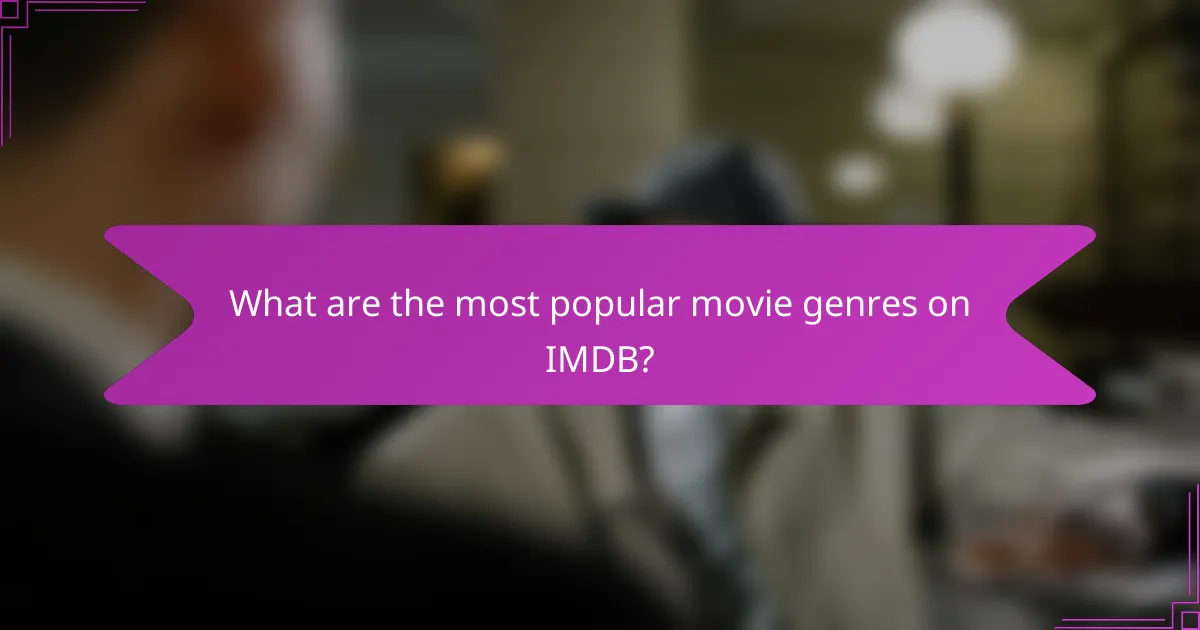 What are the most popular movie genres on IMDB?