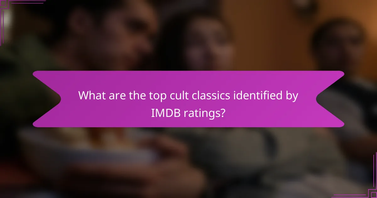 What are the top cult classics identified by IMDB ratings?