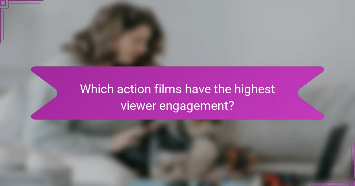 Which action films have the highest viewer engagement?